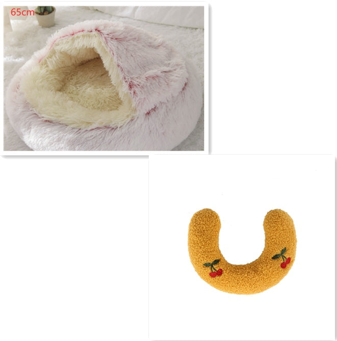**2-in-1 Plush Pet Bed**