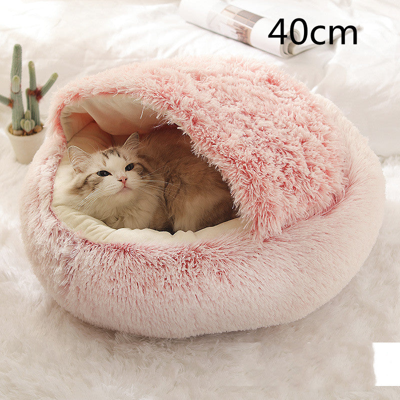 **2-in-1 Plush Pet Bed**