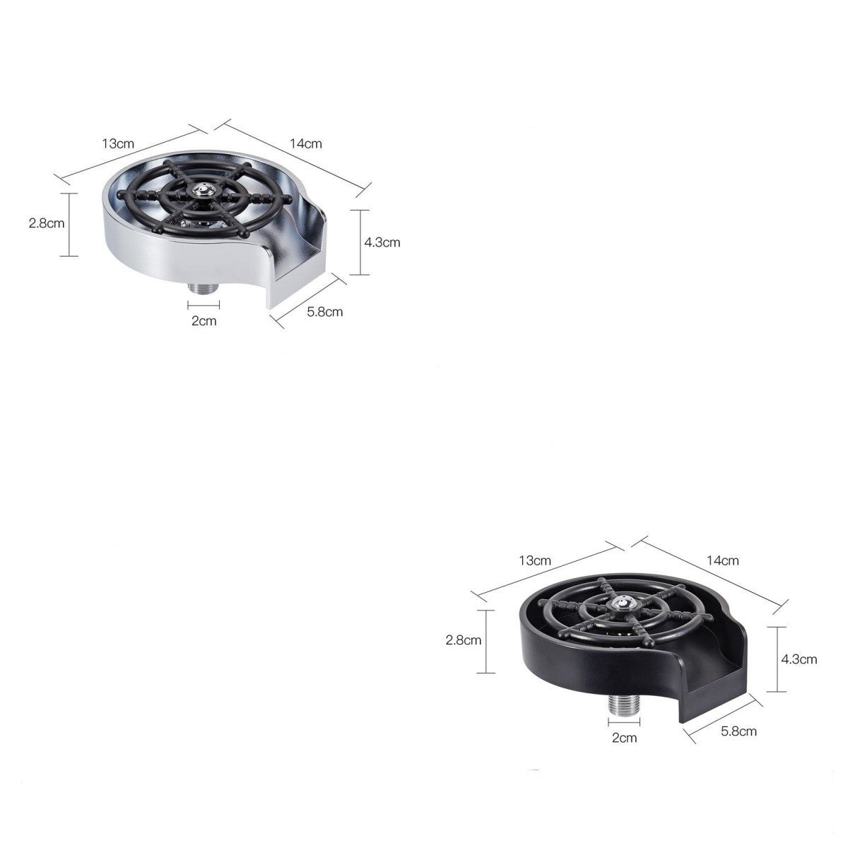 Bar Counter Cup Washer Sink with High-Pressure Spray