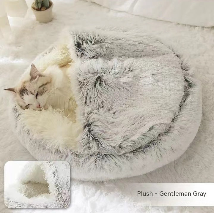 **2-in-1 Plush Pet Bed**