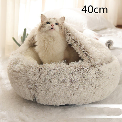 **2-in-1 Plush Pet Bed**