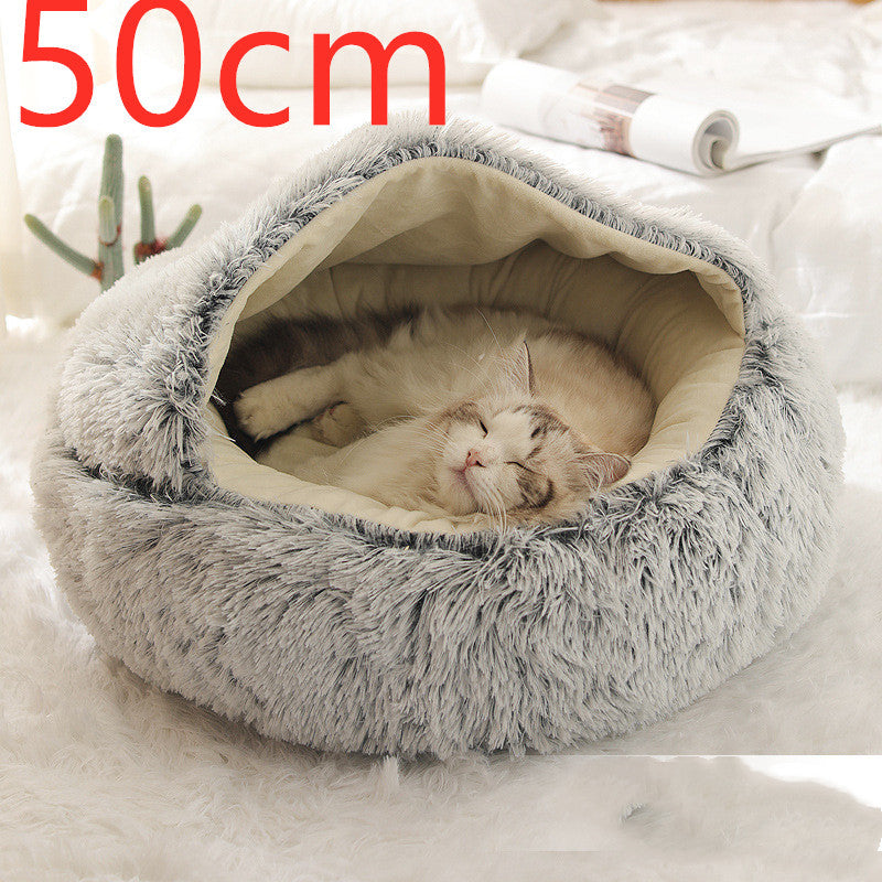 **2-in-1 Plush Pet Bed**