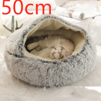 **2-in-1 Plush Pet Bed**