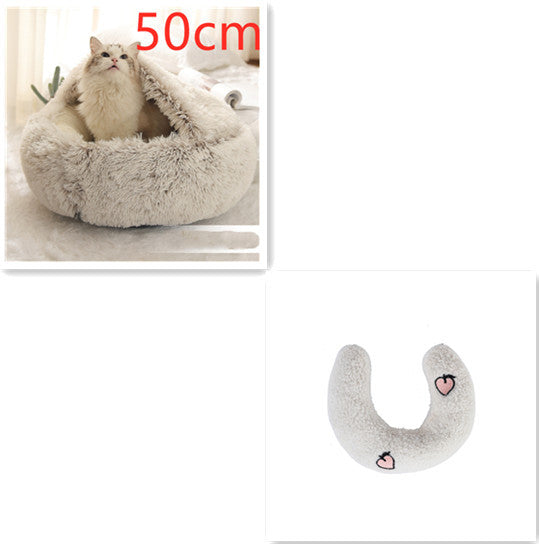 **2-in-1 Plush Pet Bed**
