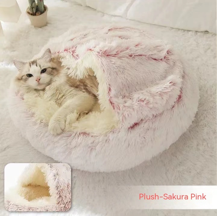 **2-in-1 Plush Pet Bed**