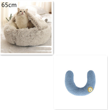 **2-in-1 Plush Pet Bed**