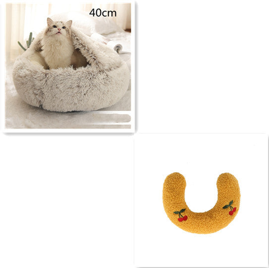 **2-in-1 Plush Pet Bed**
