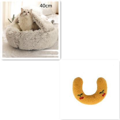 **2-in-1 Plush Pet Bed**