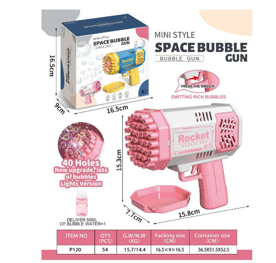 Bubble Gun Rocket Toy Machine