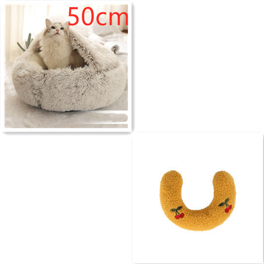 **2-in-1 Plush Pet Bed**