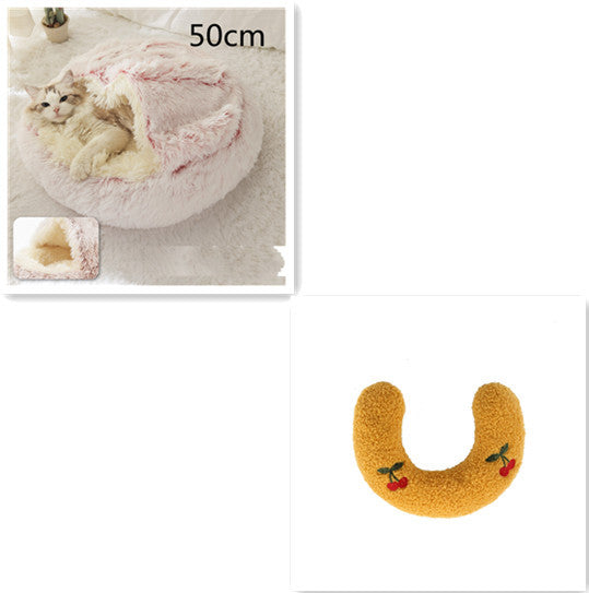 **2-in-1 Plush Pet Bed**