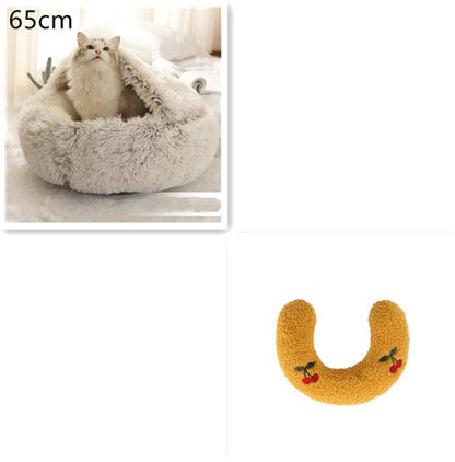 **2-in-1 Plush Pet Bed**