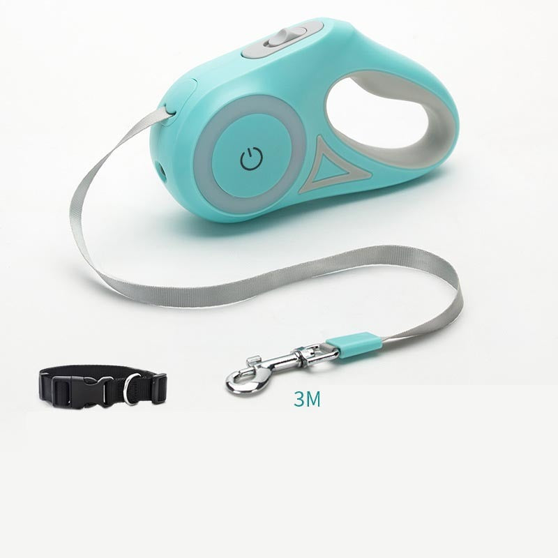 Retractable Dog Leash with Adjustable Collar