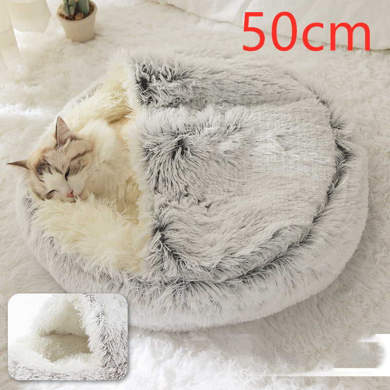 **2-in-1 Plush Pet Bed**