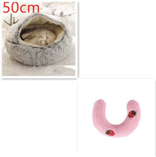 **2-in-1 Plush Pet Bed**