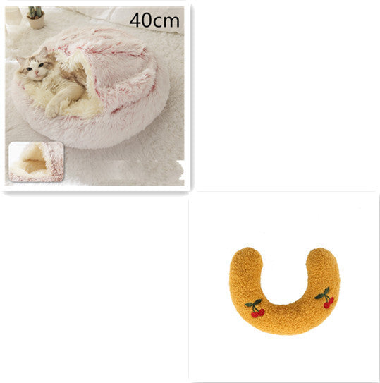 **2-in-1 Plush Pet Bed**