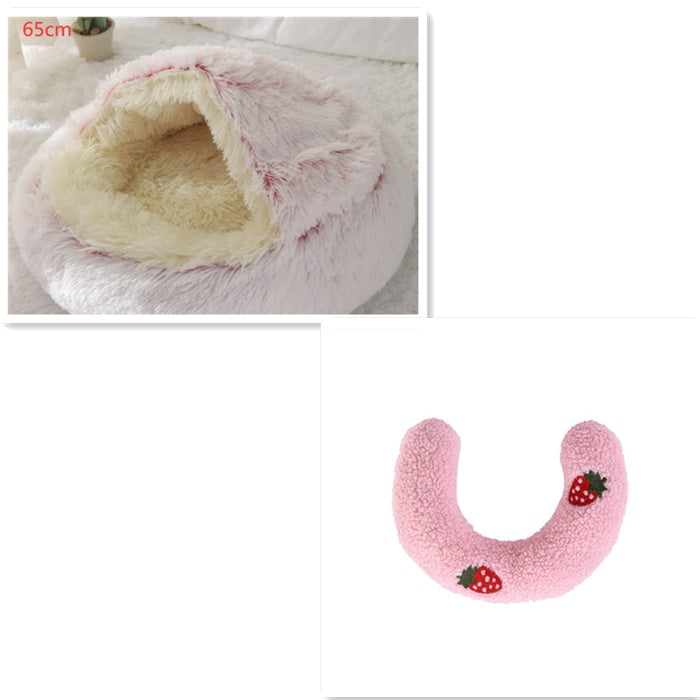 **2-in-1 Plush Pet Bed**