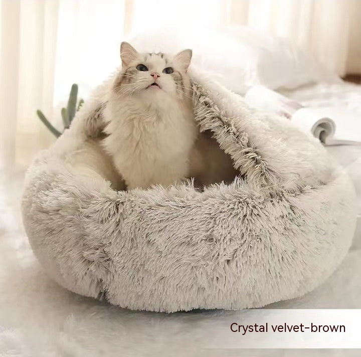 **2-in-1 Plush Pet Bed**