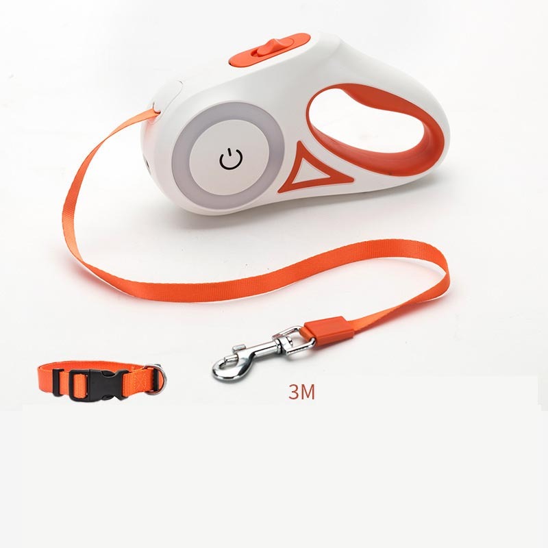 Retractable Dog Leash with Adjustable Collar