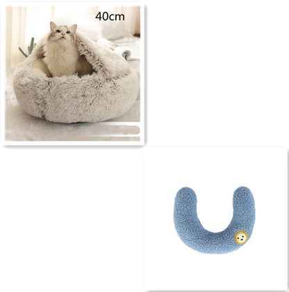 **2-in-1 Plush Pet Bed**