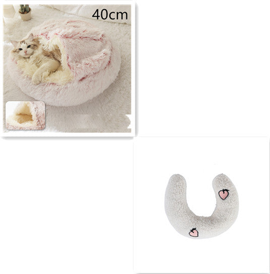 **2-in-1 Plush Pet Bed**