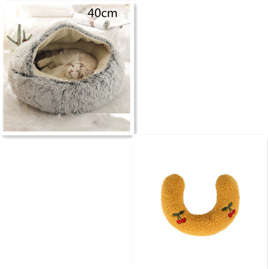 **2-in-1 Plush Pet Bed**