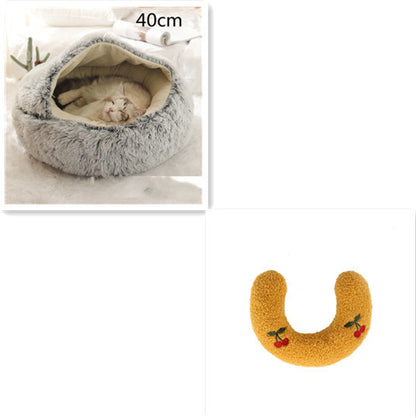 **2-in-1 Plush Pet Bed**