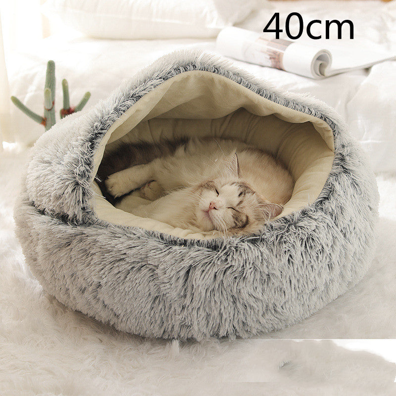 **2-in-1 Plush Pet Bed**
