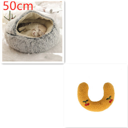 **2-in-1 Plush Pet Bed**