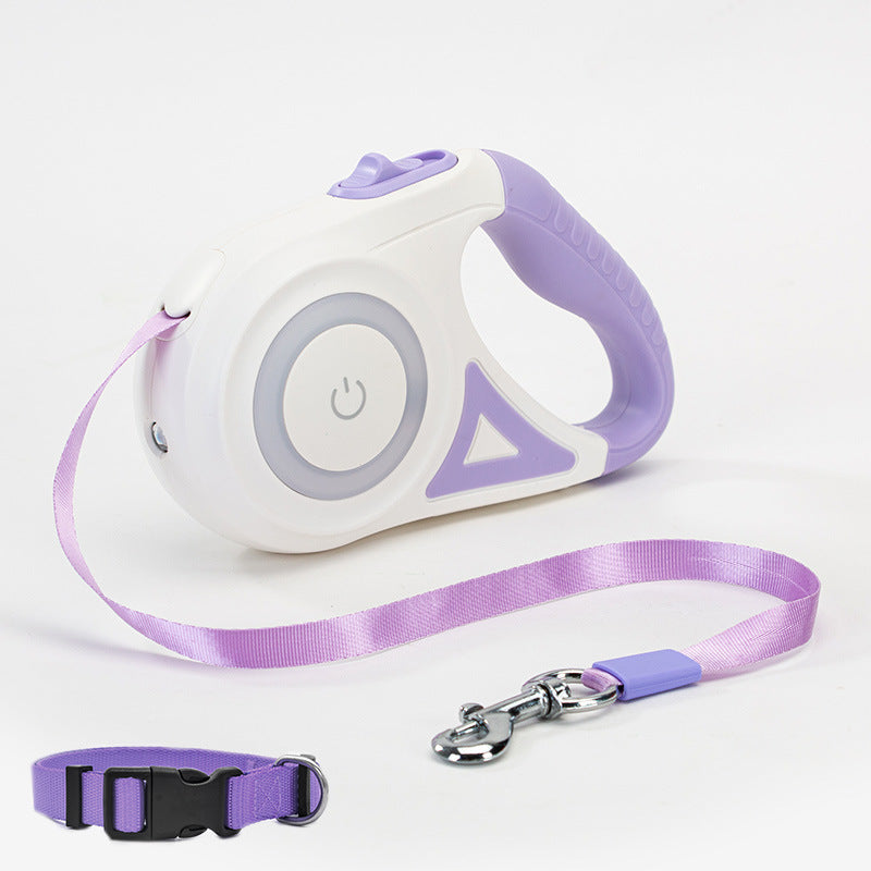 Retractable Dog Leash with Adjustable Collar