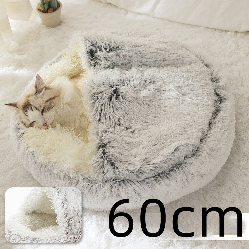 **2-in-1 Plush Pet Bed**