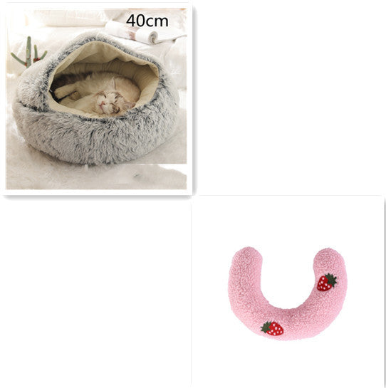 **2-in-1 Plush Pet Bed**
