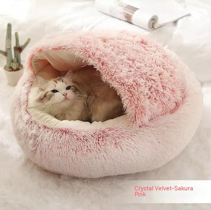 **2-in-1 Plush Pet Bed**
