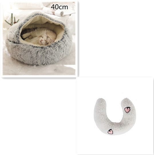 **2-in-1 Plush Pet Bed**
