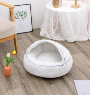 **2-in-1 Plush Pet Bed**