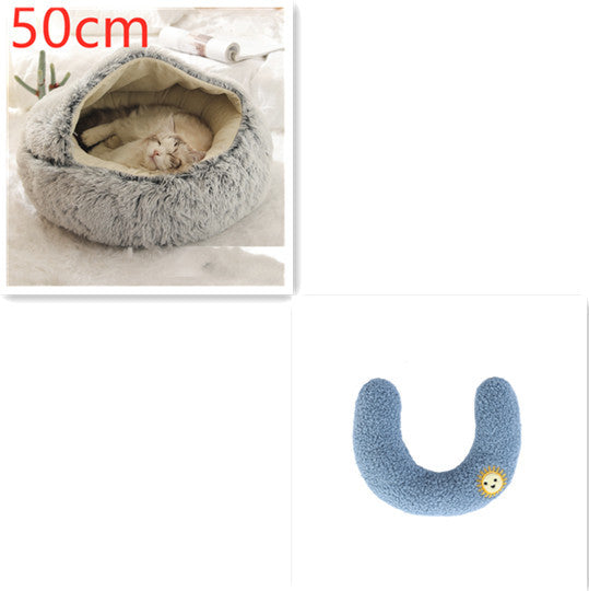 **2-in-1 Plush Pet Bed**