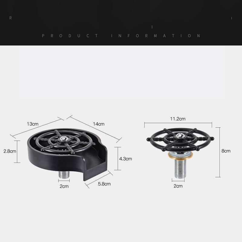 Bar Counter Cup Washer Sink with High-Pressure Spray
