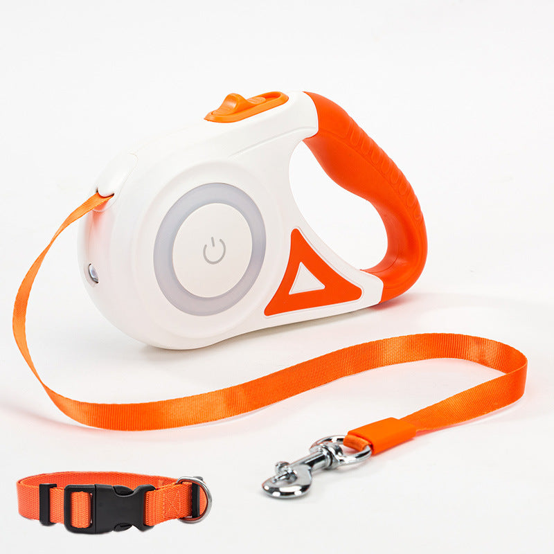 Retractable Dog Leash with Adjustable Collar