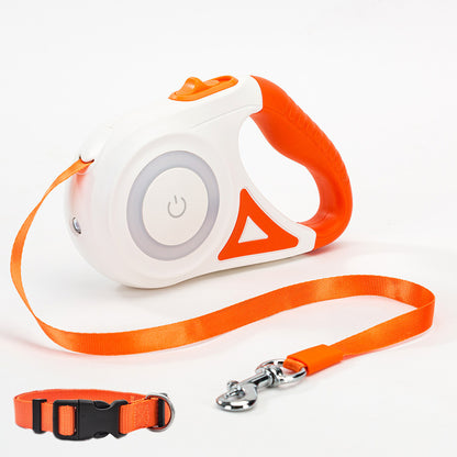 Retractable Dog Leash with Adjustable Collar