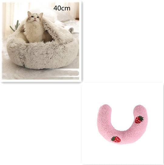 **2-in-1 Plush Pet Bed**